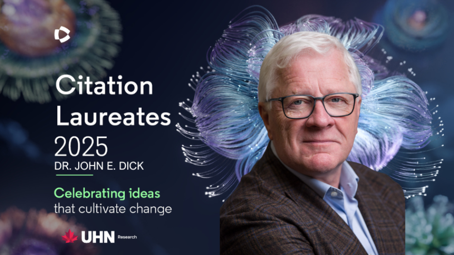 Photo of Dr. Dick with logos and award title.